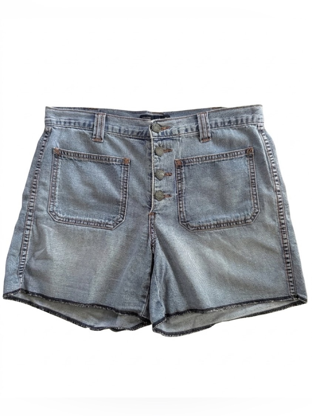 J. Crew Patch Pocket Button Fly Denim Jean Shorts Size 6